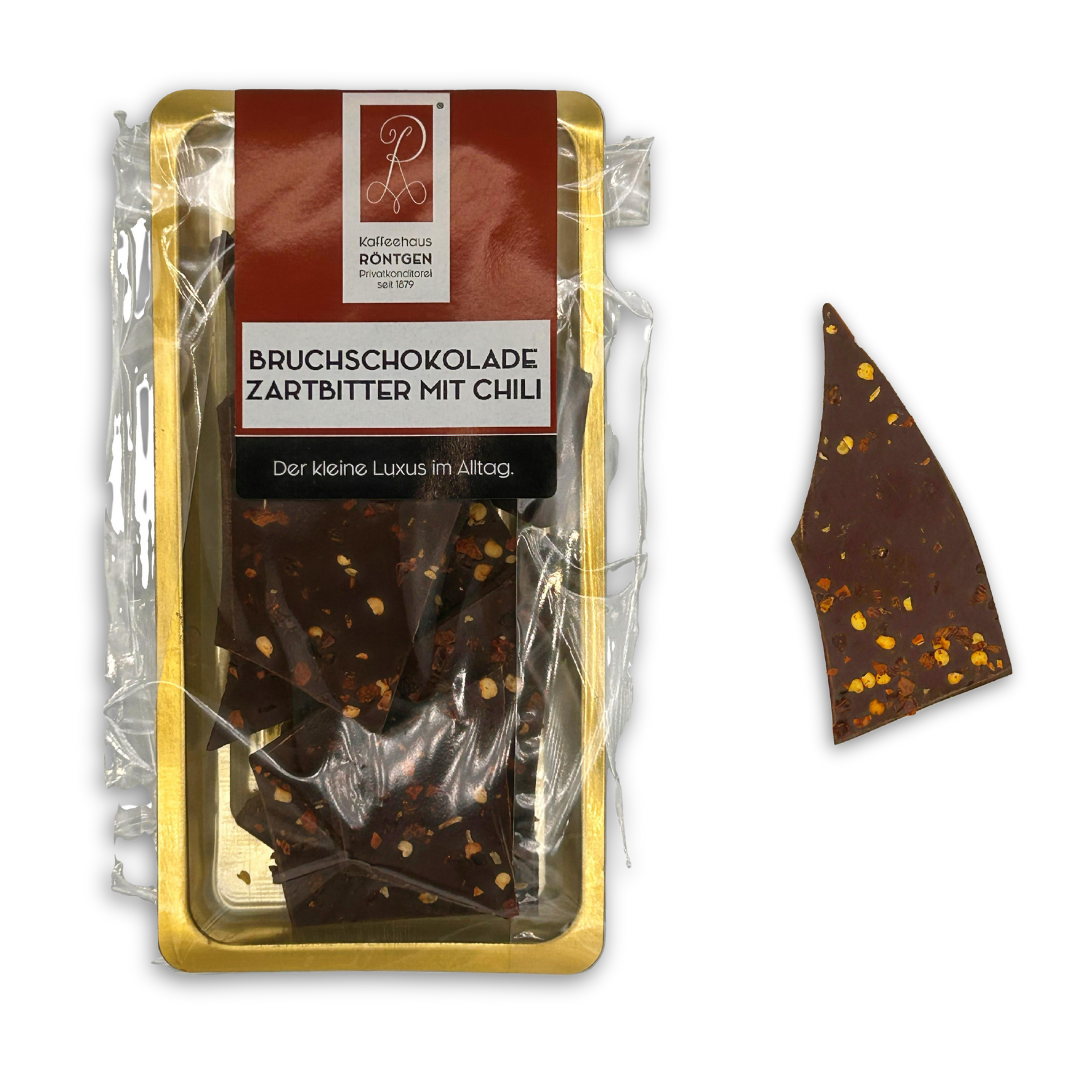 Zartbitterbruchschokolade mit Chilli
