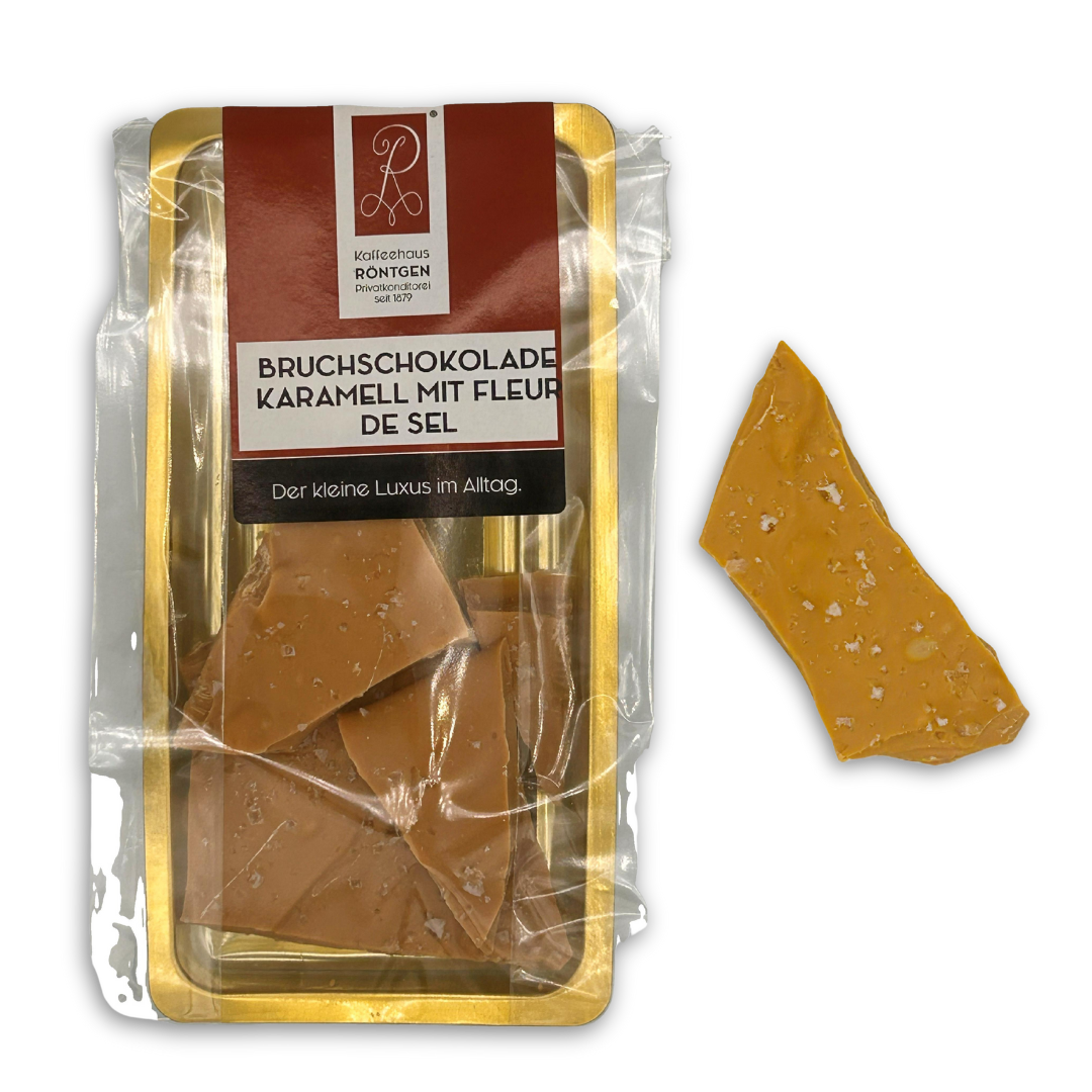 Karamellbruchschokolade mit Fleur de Sel